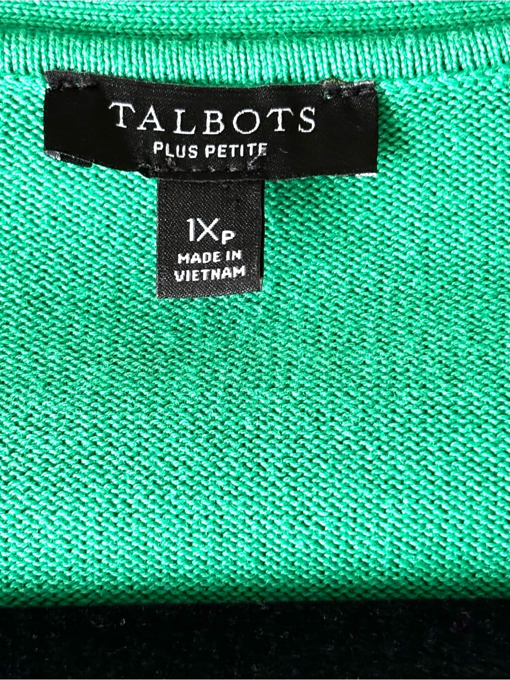 Talbots Modern Girlfriend V-Neck Cardigan Kelly Green Size 1XP - Picture 3 of 4
